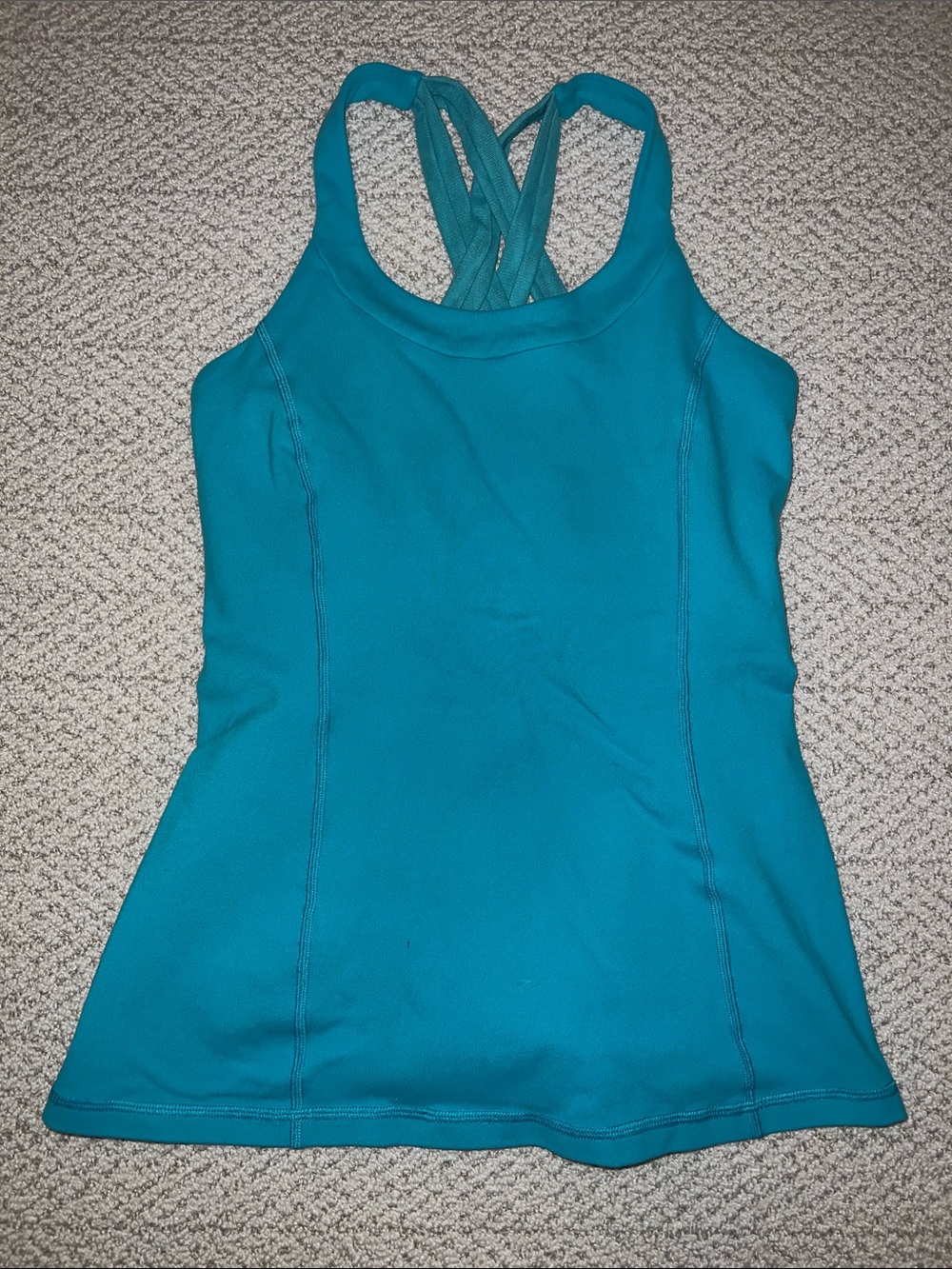 Women’s Lululemon Teal Athletic Tank Top - Sleeveless Crossback